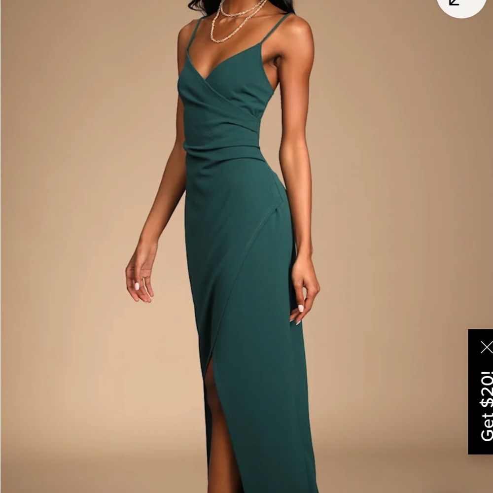 Lulu's Deep Green Maxi Dress
